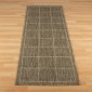 Anti Slip Checked Flatweave Runner - Grey