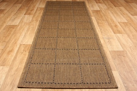 Anti Slip Checked Flatweave Runner - Natural Anti Slip Checked Flatweave Runner - Natural