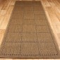 Anti Slip Checked Flatweave Runner - Natural