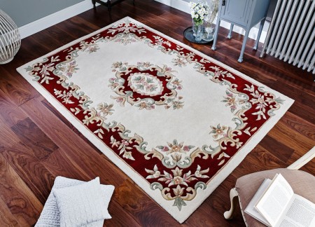 Royal Traditional Rug - Cream Red