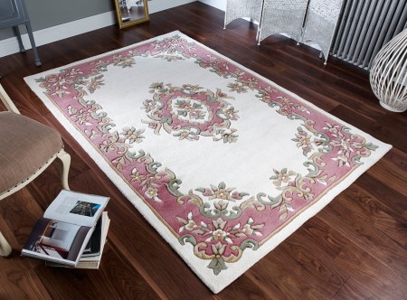 Royal Traditional Rug - Cream Rose