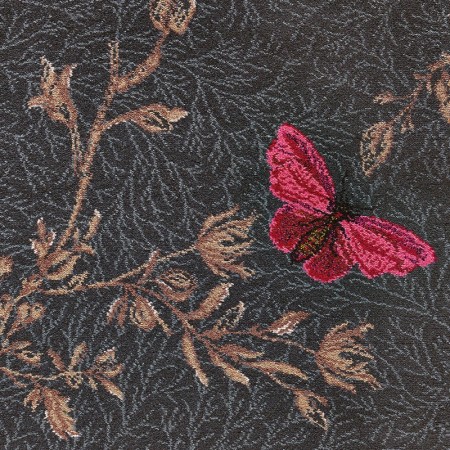 Timorous Beasties Floral Wool Carpet - Noir Ruskin Butterfly Timorous Beasties Floral Wool Carpet - Noir Ruskin Butterfly