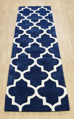 Arabesque Trellis Runner - Blue Arabesque Trellis Runner - Blue