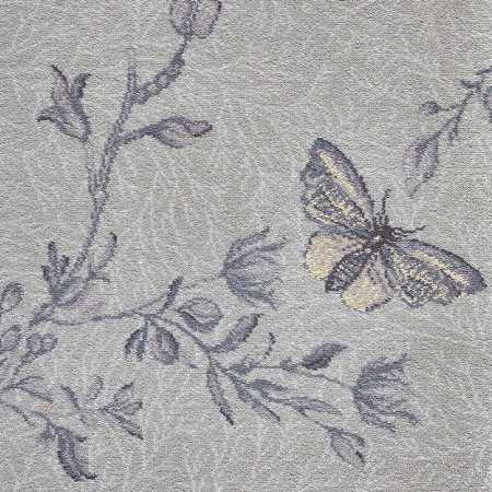 Timorous Beasties Floral Wool Carpet - Silver Ruskin Butterfly Timorous Beasties Floral Wool Carpet - Silver Ruskin Butterfly