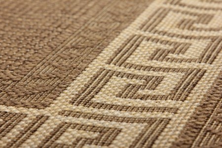 Greek Anti Slip Flatweave Rug - Brown