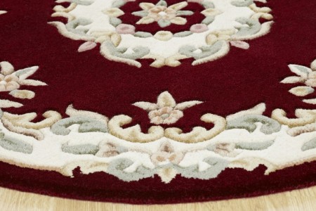 Royal Traditional Circle Rug - Red Royal Traditional Circle Rug - Red