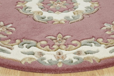 Royal Traditional Circle Rug - Rose