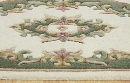 Royal Traditional Half Moon Rug - Cream Green Royal Traditional Half Moon Rug - Cream Green