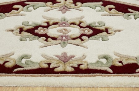 Royal Traditional Half Moon Rug - Cream Red Royal Traditional Half Moon Rug - Cream Red