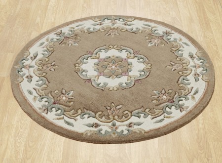 Royal Traditional Circle Rug - Beige