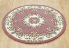 Royal Traditional Circle Rug - Rose