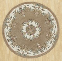 Royal Traditional Circle Rug - Beige