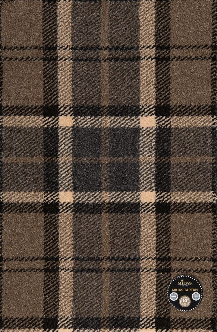 Midas Tartan Carpet - Lead Midas Tartan Carpet - Lead