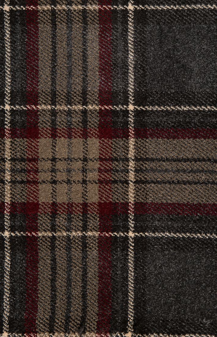 Midas Tartan Carpet - Charcoal