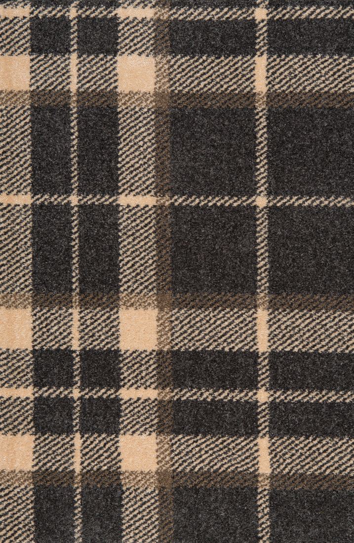 Midas Tartan Carpet - Grey / Cream Midas Tartan Carpet - Grey / Cream