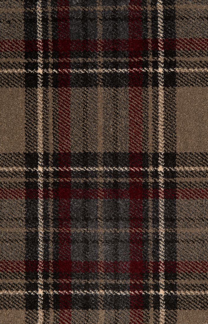 Midas Tartan Carpet - Grey / Red Midas Tartan Carpet - Grey / Red
