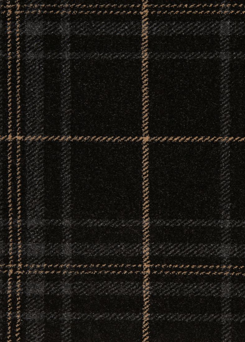 Midas Tartan Carpet - Grey / Stone