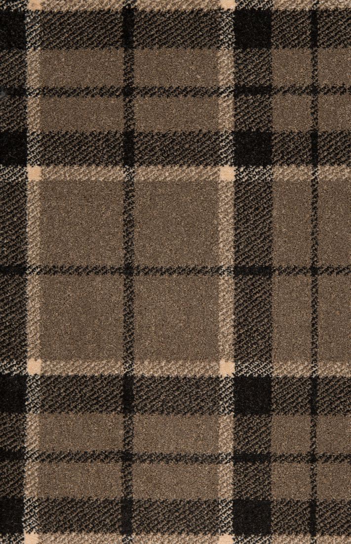 Midas Tartan Carpet - Mink Black Midas Tartan Carpet - Mink Black