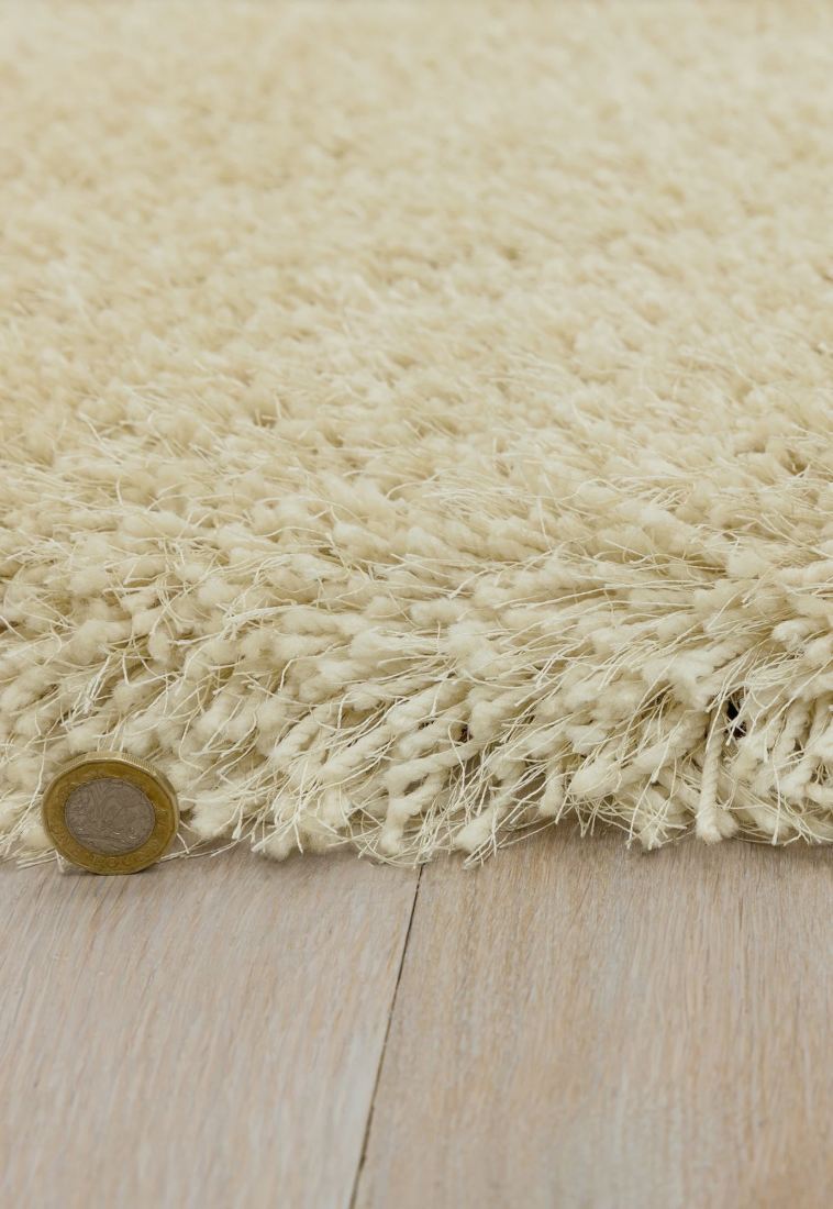 Waterfall Long Pile Shaggy Rug - Cream