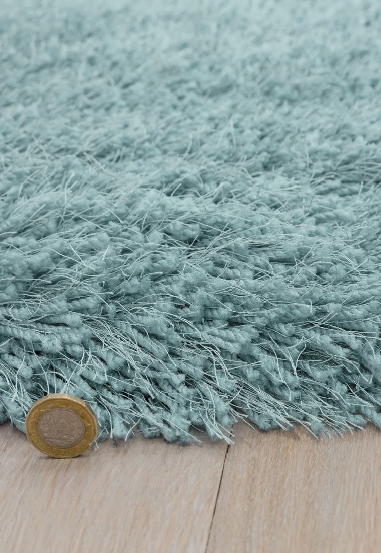 Waterfall Long Pile Shaggy Rug - Duck Egg