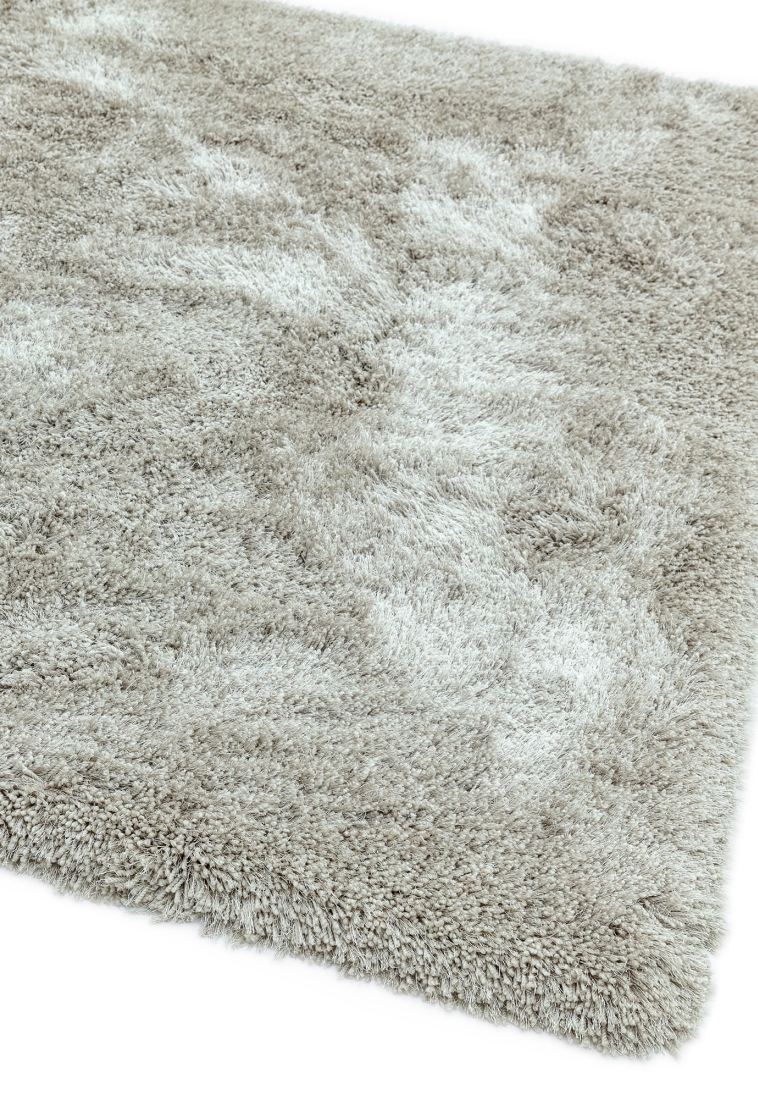 Waterfall Long Pile Shaggy Rug - Silver