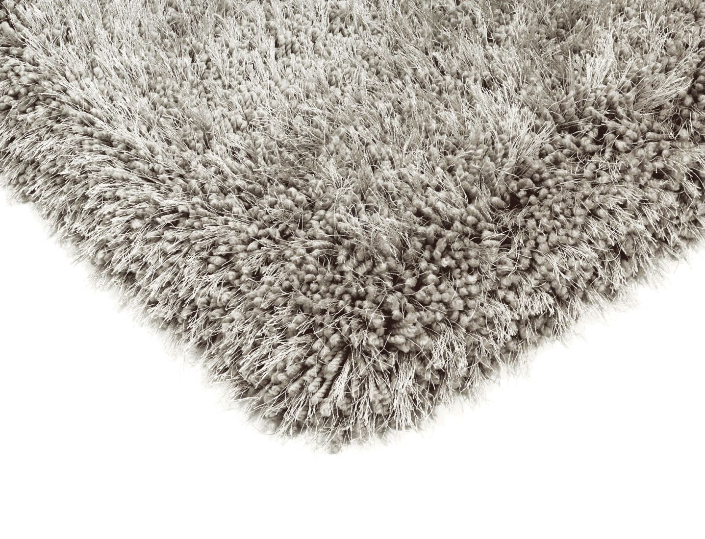 Waterfall Long Pile Shaggy Rug - Silver