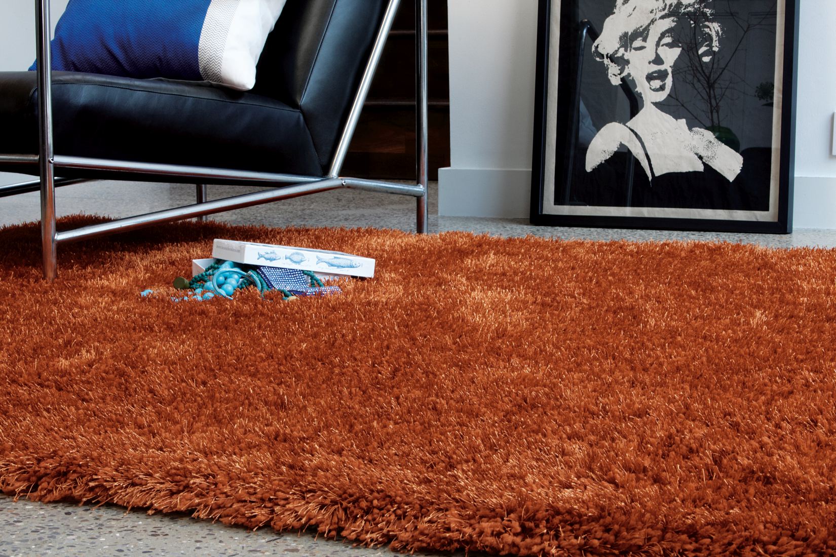 Diva Soft Touch Shaggy Rug - Orange Diva Soft Touch Shaggy Rug - Orange