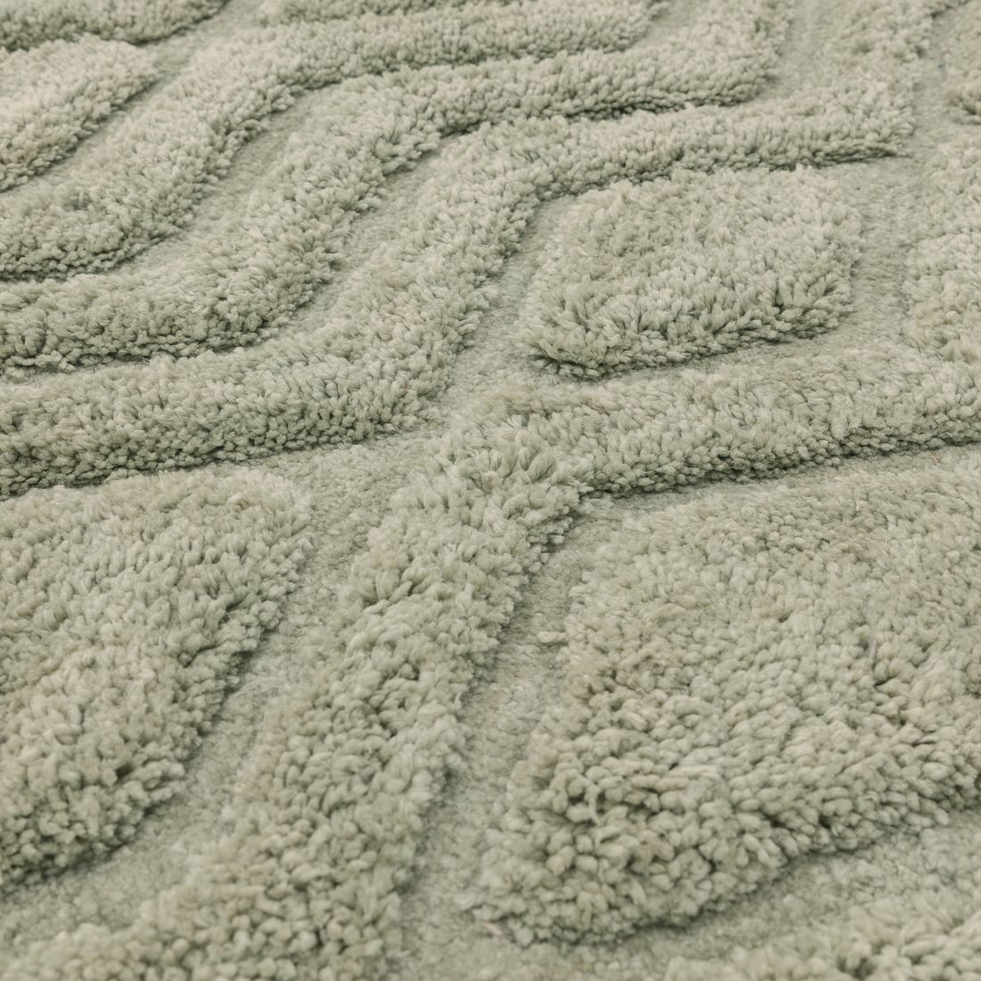 Harrison Shaggy Diamond Curved Rug - Sage Harrison Shaggy Diamond Curved Rug - Sage