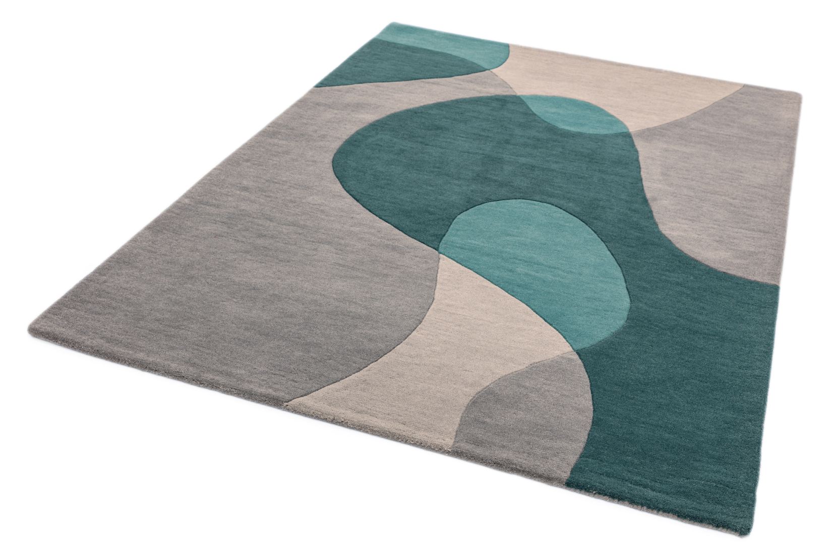 Matrix Modern Wool Rug - Arc Teal MAX57