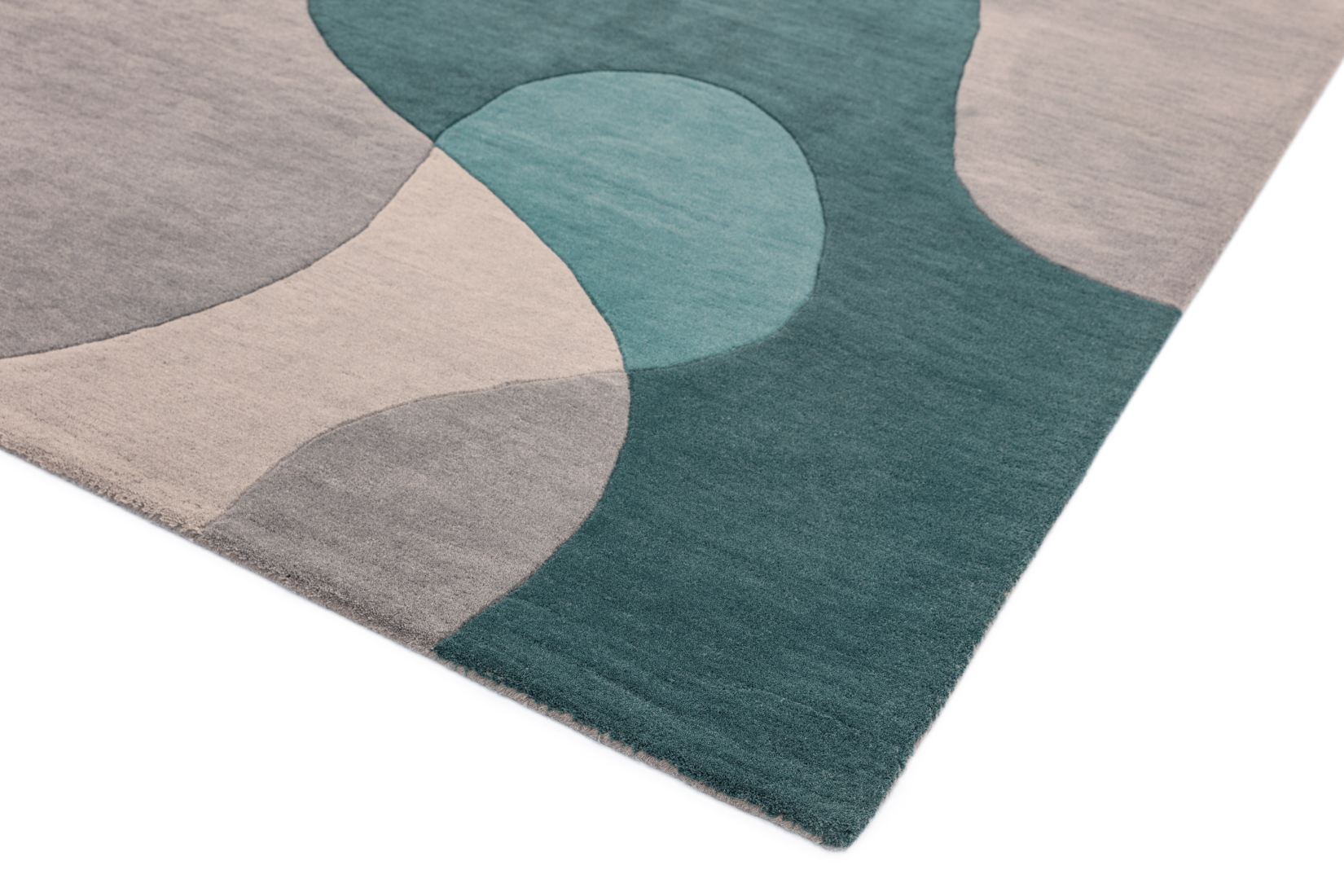 Matrix Modern Wool Rug - Arc Teal MAX57