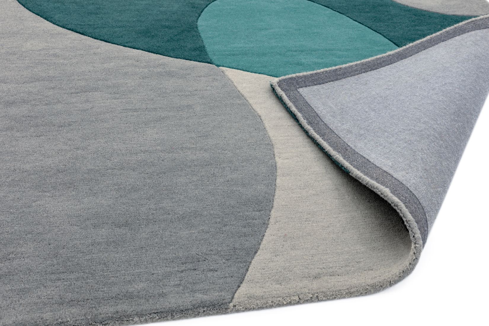 Matrix Modern Wool Rug - Arc Teal MAX57