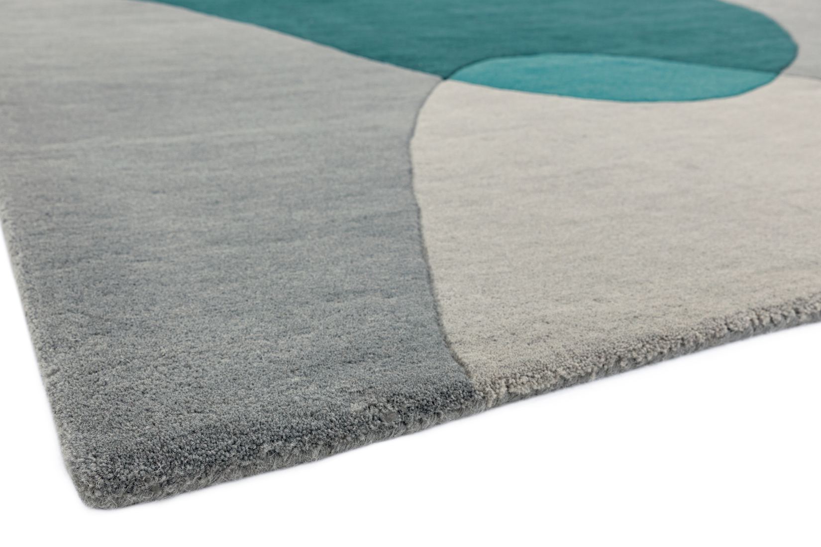 Matrix Modern Wool Rug - Arc Teal MAX57