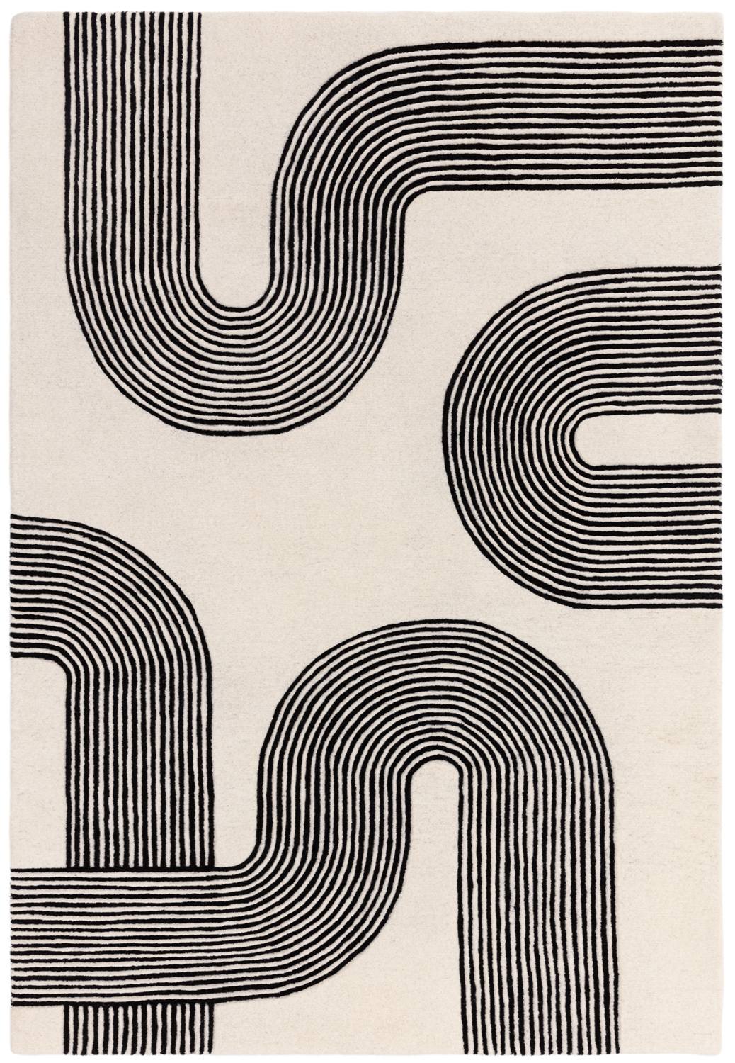 Matrix Modern Wool Rug - Arches Black MAX87 Matrix Modern Wool Rug - Arches Black MAX87