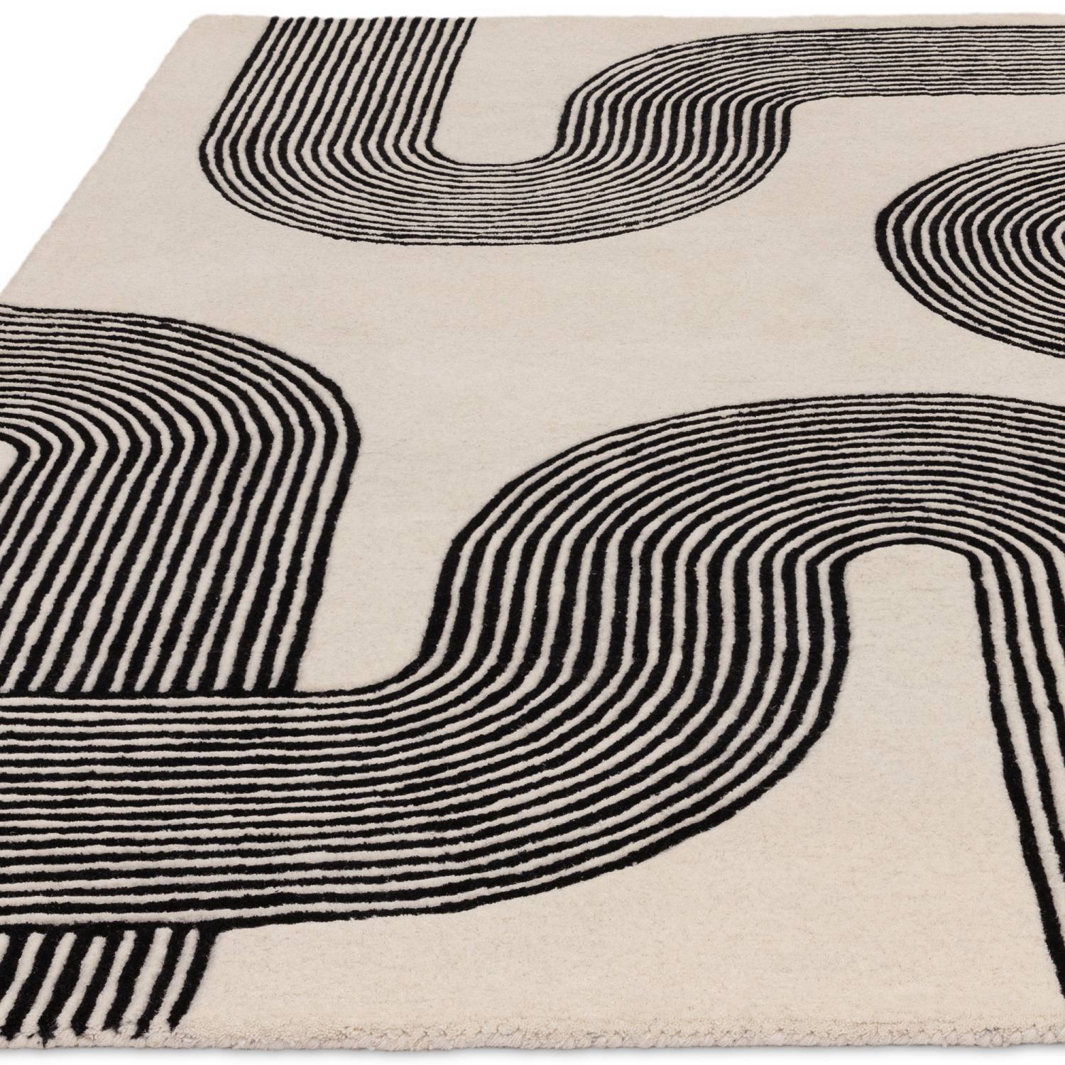 Matrix Modern Wool Rug - Arches Black MAX87