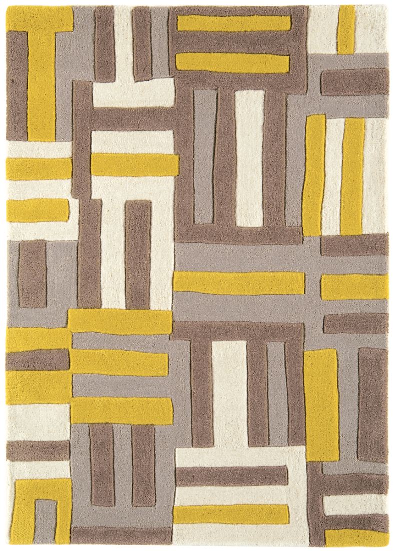 Matrix Geometric Wool Rug - Code Yellow MAX17 Matrix Geometric Wool Rug - Code Yellow MAX17