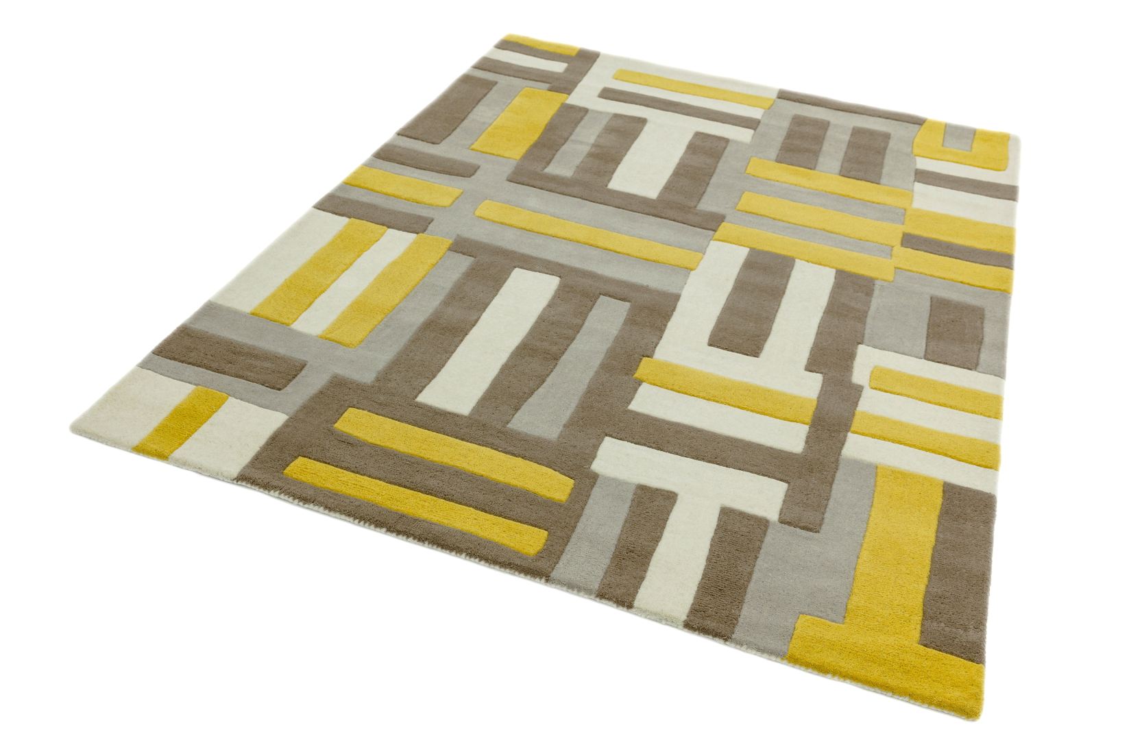 Matrix Geometric Wool Rug - Code Yellow MAX17 Matrix Geometric Wool Rug - Code Yellow MAX17