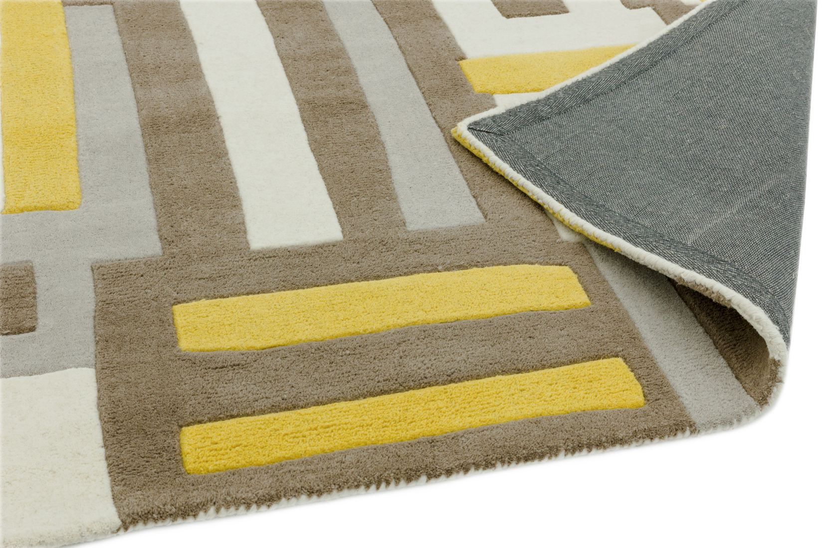 Matrix Geometric Wool Rug - Code Yellow MAX17 Matrix Geometric Wool Rug - Code Yellow MAX17