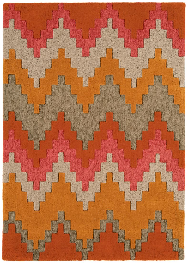 Matrix Geometric Wool Rug - Cuzzo Sienna MAX23