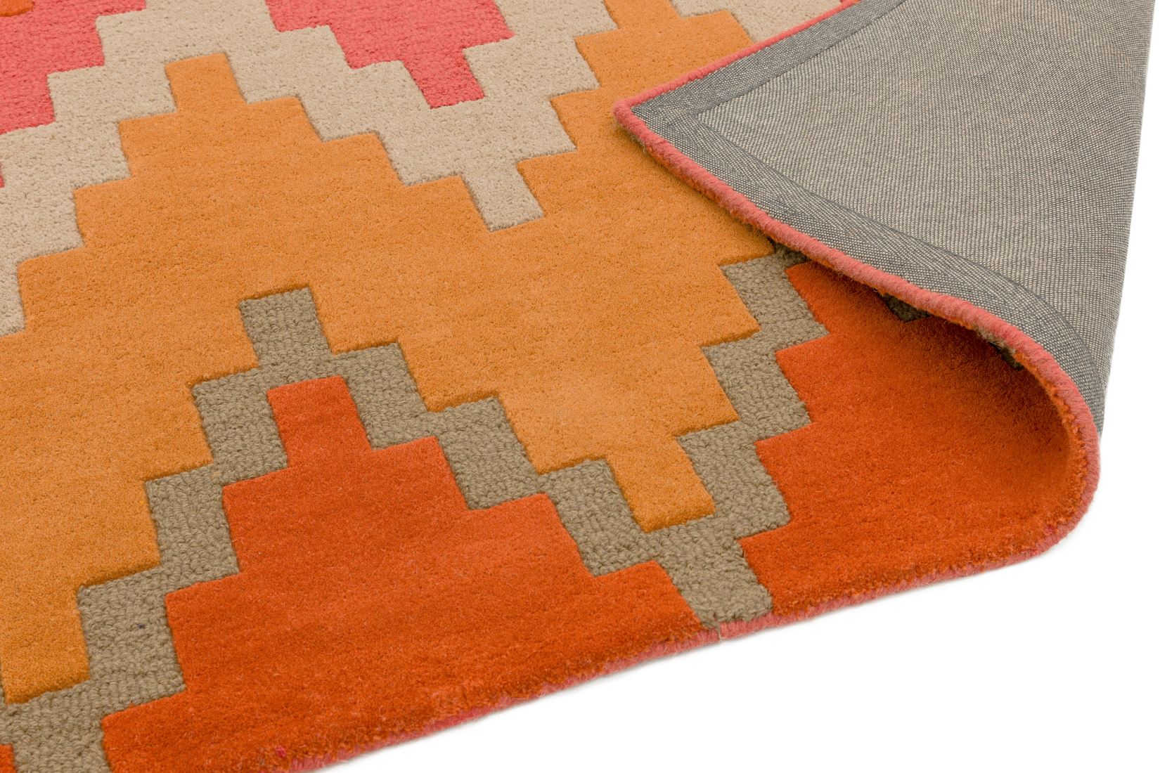 Matrix Geometric Wool Rug - Cuzzo Sienna MAX23