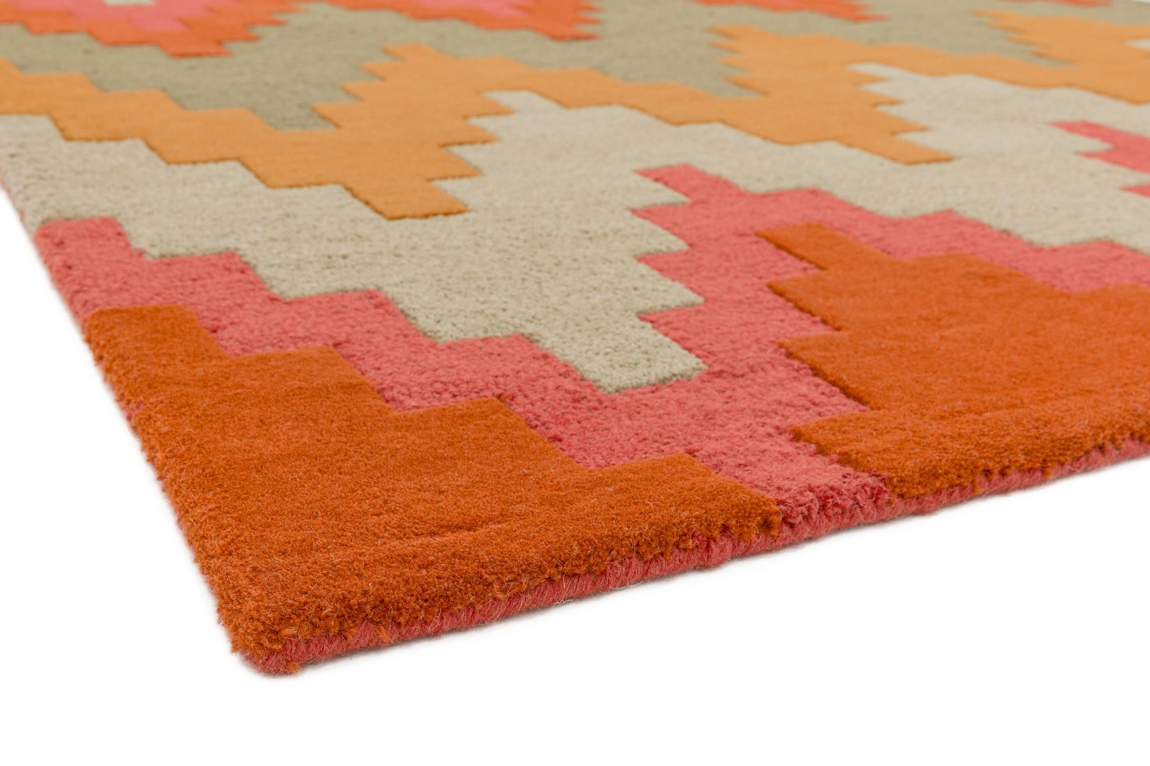 Matrix Geometric Wool Rug - Cuzzo Sienna MAX23