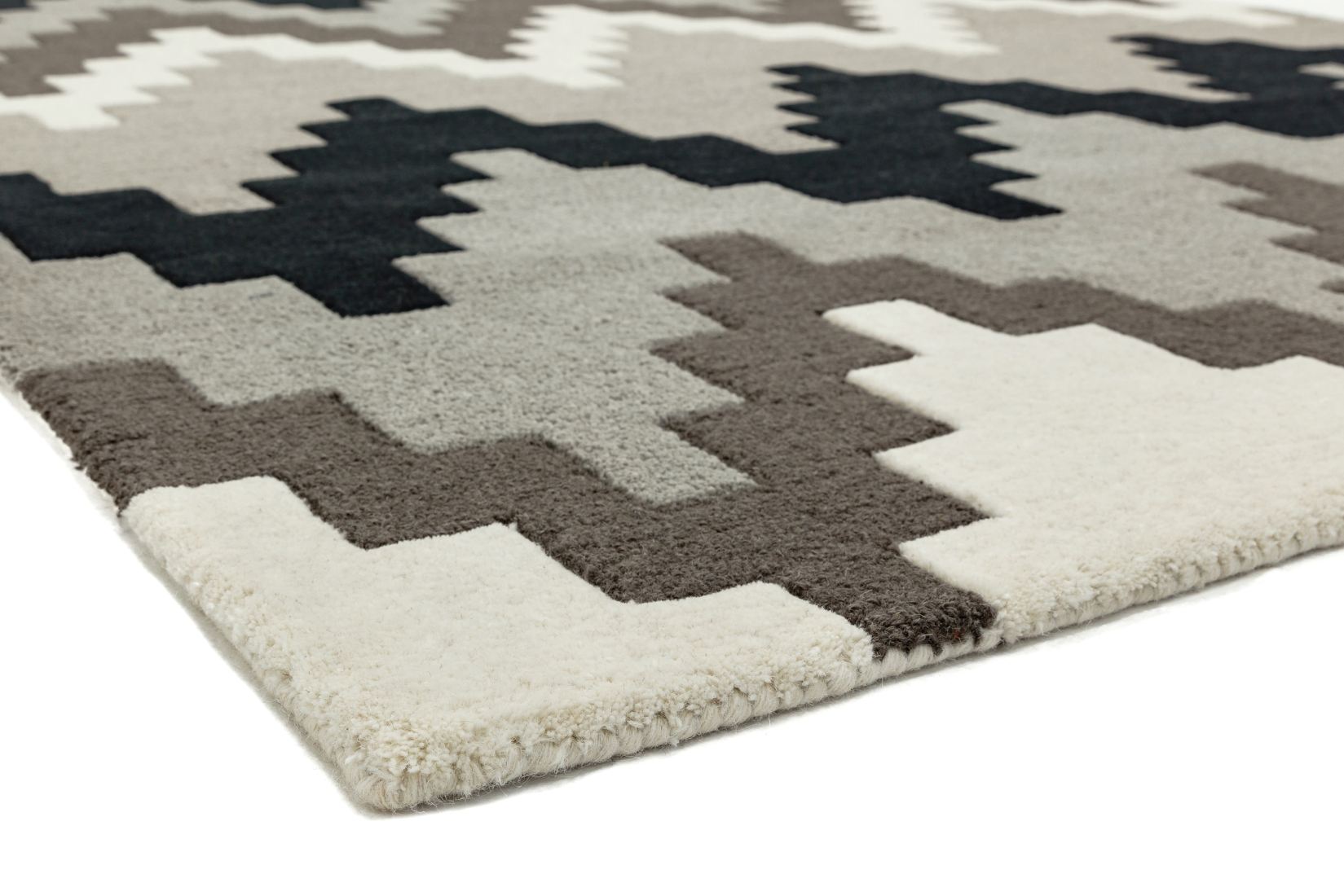 Matrix Geometric Wool Rug - Cuzzo Stone Matrix Geometric Wool Rug - Cuzzo Stone
