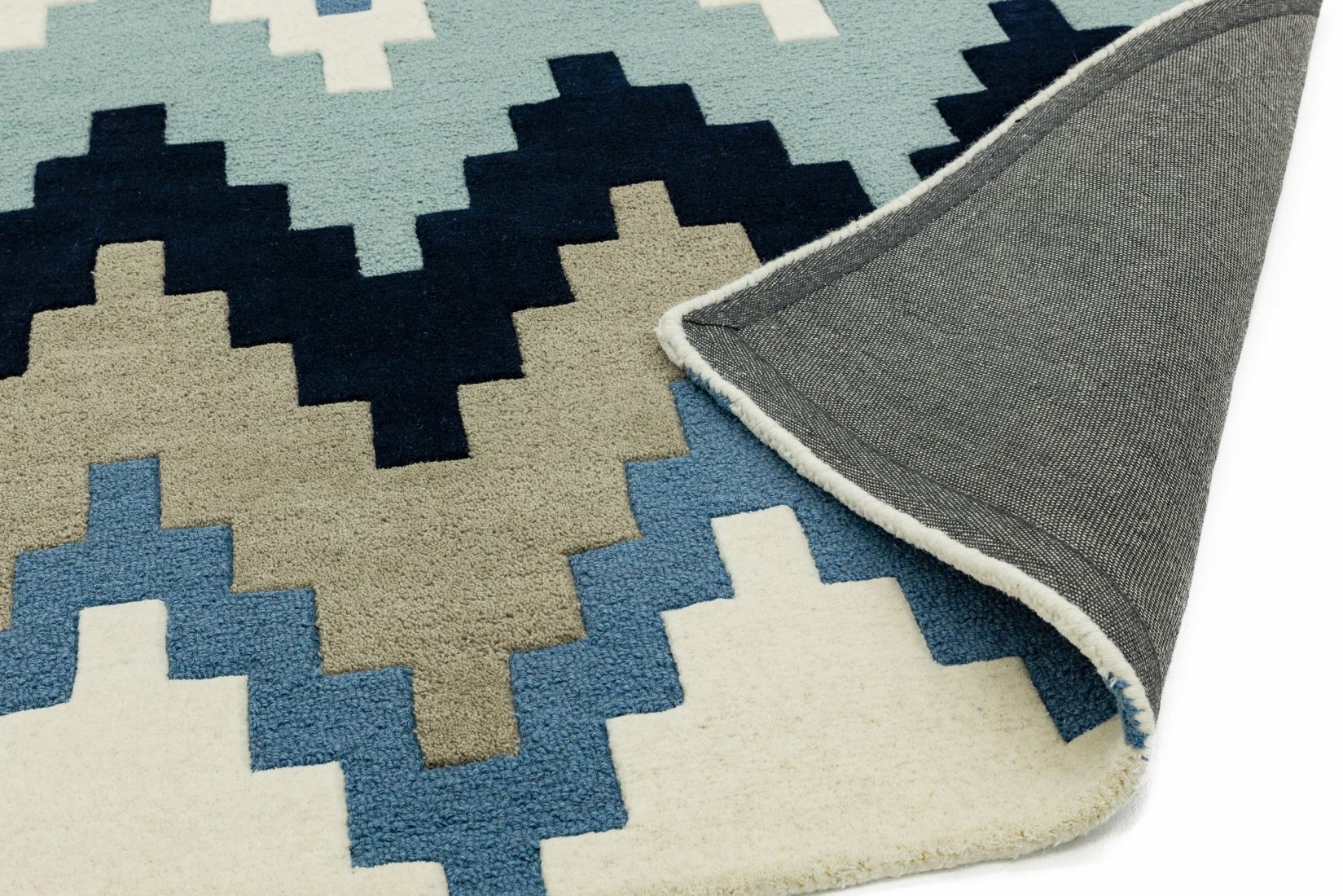 Matrix Geometric Wool Rug - Cuzzo Blue MAX70 Matrix Geometric Wool Rug - Cuzzo Blue MAX70