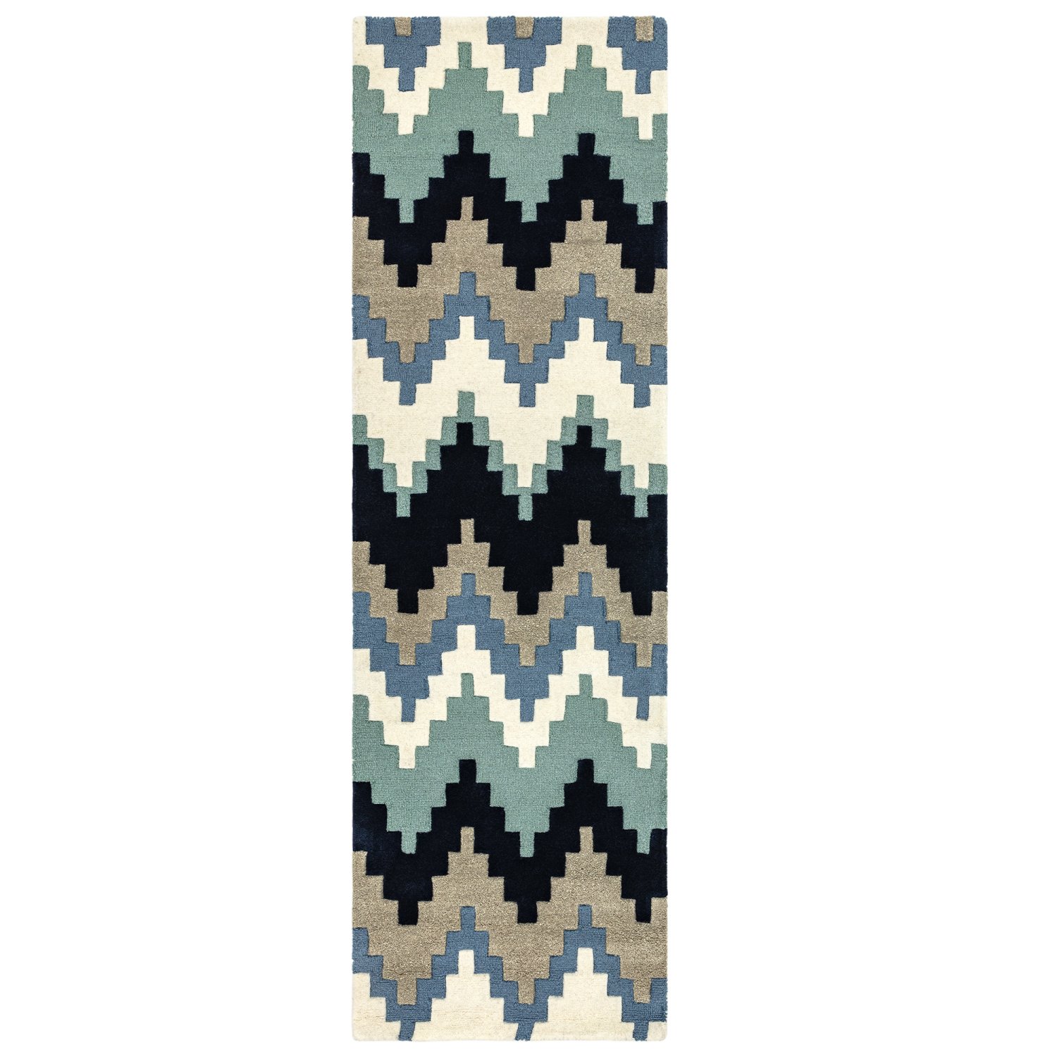 Matrix Geometric Wool Rug - Cuzzo Blue MAX70 Matrix Geometric Wool Rug - Cuzzo Blue MAX70