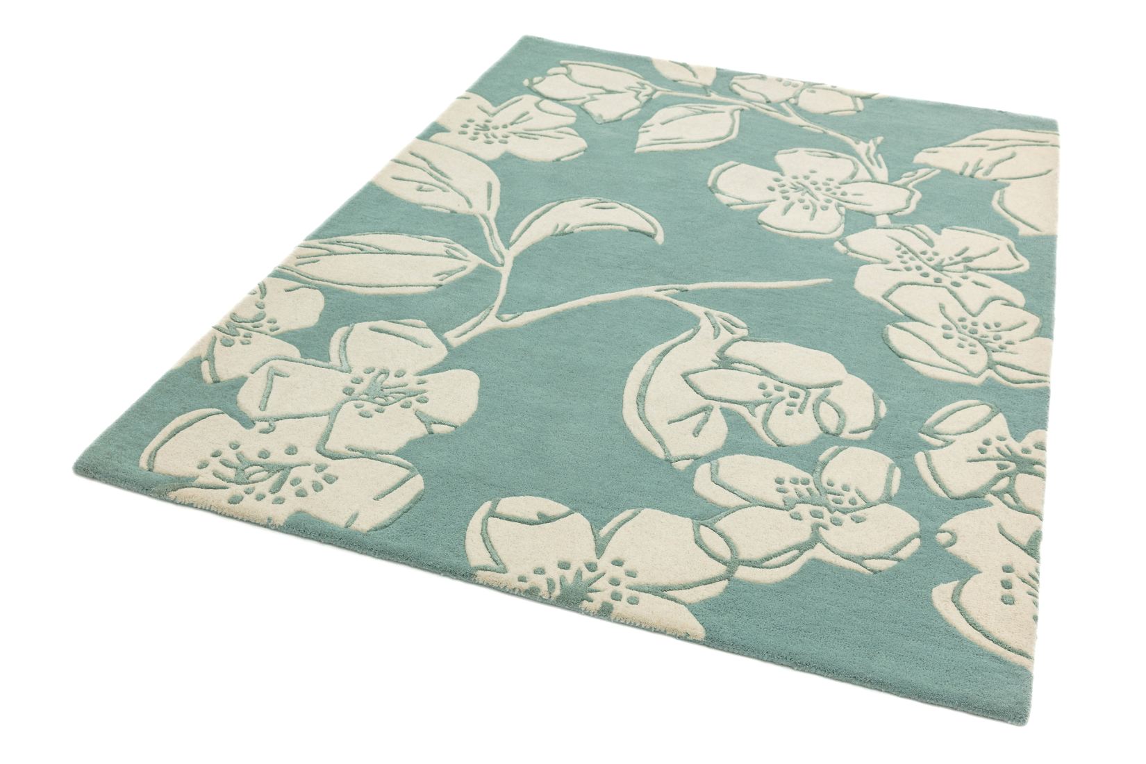 Matrix Floral Wool Rug - Devore Blue MAX12 Matrix Floral Wool Rug - Devore Blue MAX12