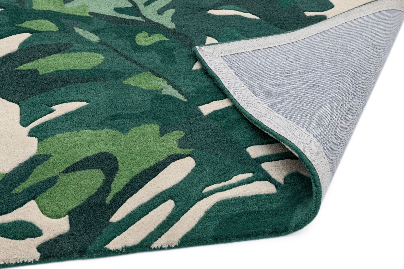 Matrix Floral Wool Rug - Palm Green MAX73