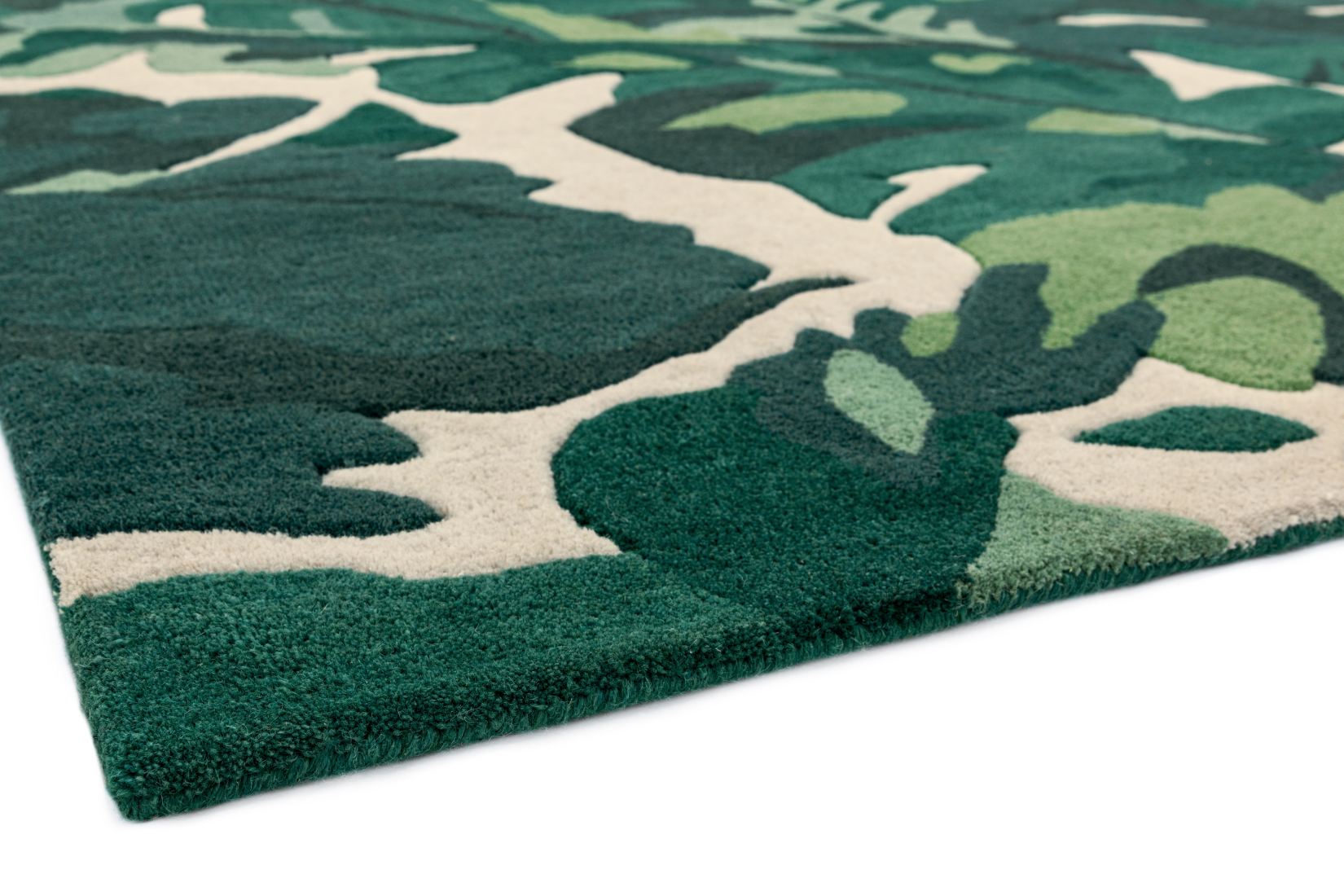 Matrix Floral Wool Rug - Palm Green MAX73