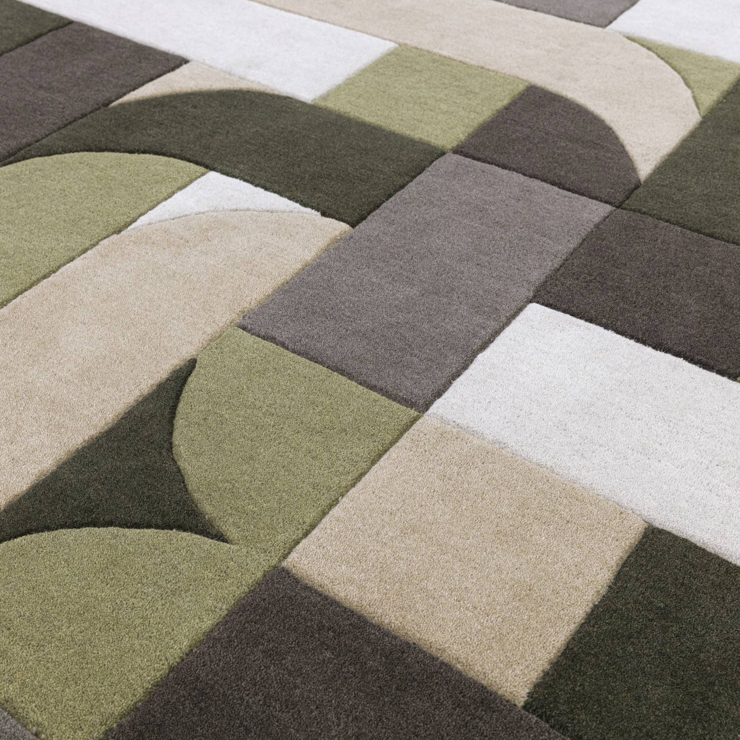 Matrix Modern Wool Rug - Klotski Sage MAX90