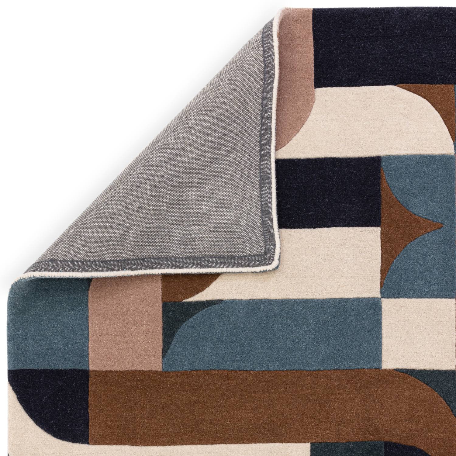 Matrix Modern Wool Rug - Klotski Teal MAX89 Matrix Modern Wool Rug - Klotski Teal MAX89