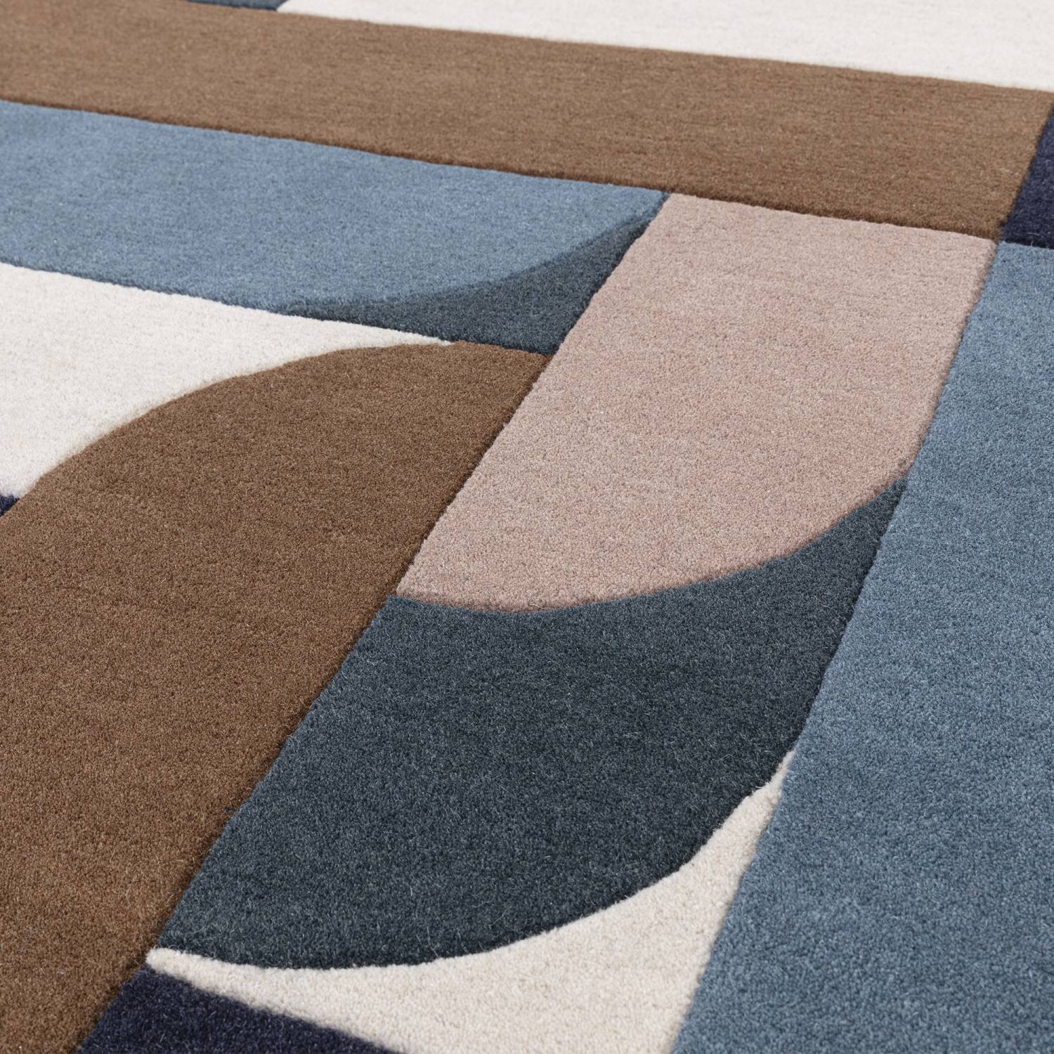 Matrix Modern Wool Rug - Klotski Teal MAX89 Matrix Modern Wool Rug - Klotski Teal MAX89