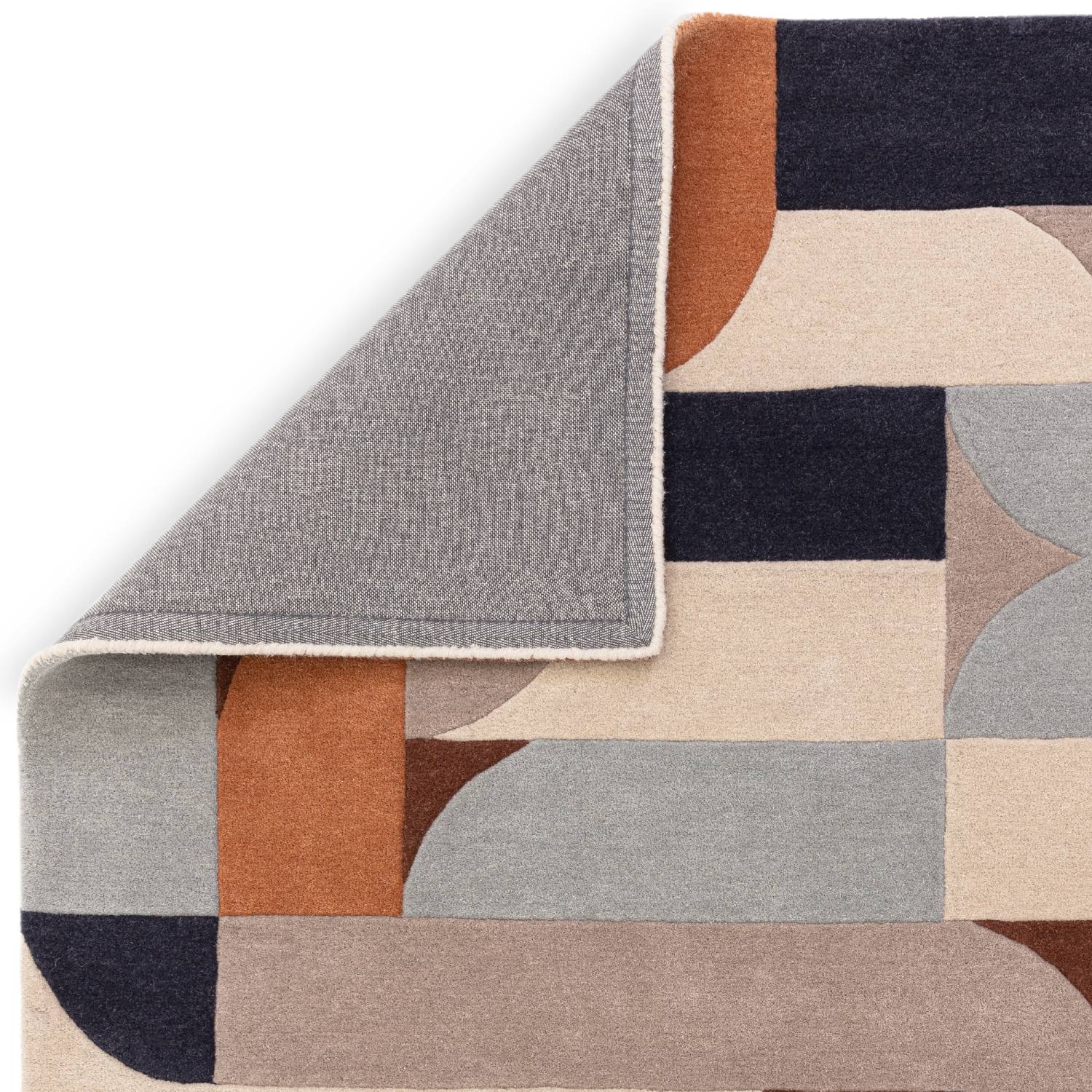 Matrix Modern Wool Rug - Klotski Terracotta MAX88